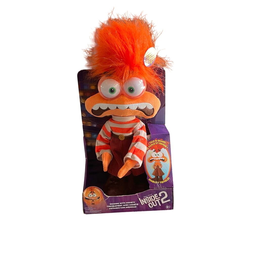 Disney Pixar Inside Out 2 Anxiety Plush Toy Feature Kids NWT